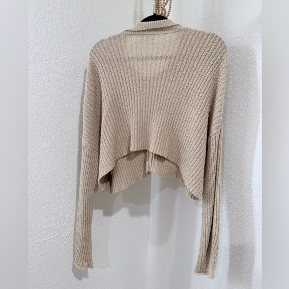 Urban Outfitters Simona Tan Ribbed Knit Sweater - Picture 5 of 6